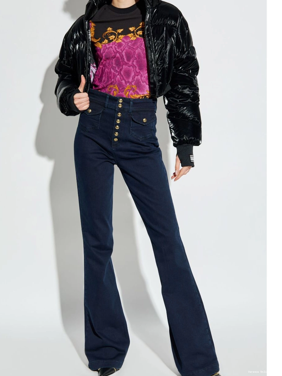 Cheap T-shirt snakeskin-print Versace Couture Women Jeans 0626